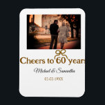 Ímã arco ouro aplaude casamento de 60 anos<br><div class="desc">design</div>