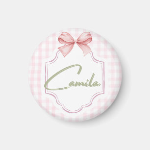 Imã Arco Personalizado de Camila Baby Girl &Gingham
