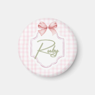 Imã Arco Personalizado de Enfermeira Ruby Baby Girl &G