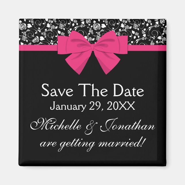 Imã Arco Rosa Preto e Branco (Frente)