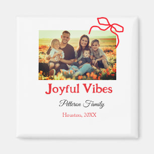 Imã Arco vermelho alegre Vibes adiciona nome de famíli