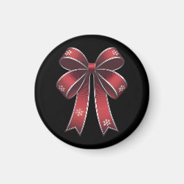 Imã Arco Vermelho Coquette Natal Com Flocos De Neve