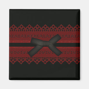 Imã Arco vermelho gótico legal do preto do laço de