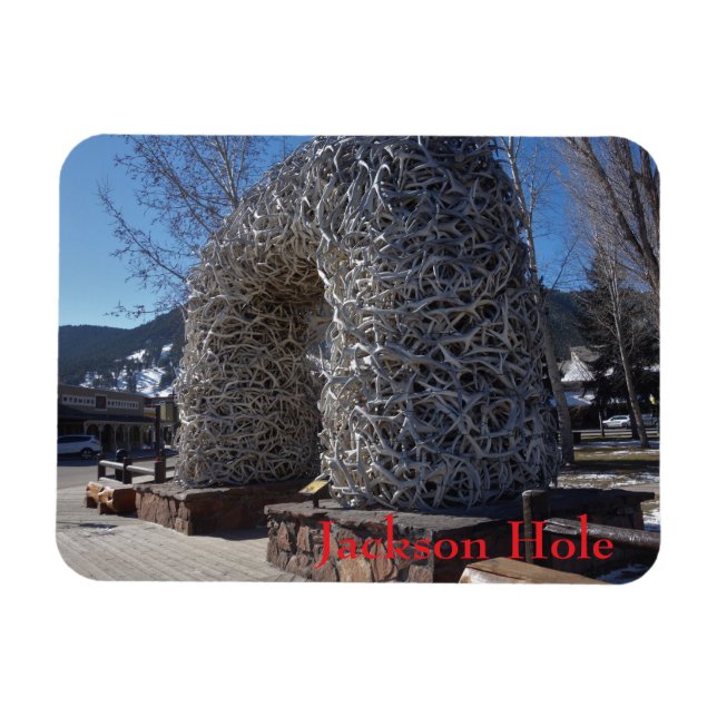 Ímã Arcos de Chifre Jackson Hole Wyoming  (Horizontal)
