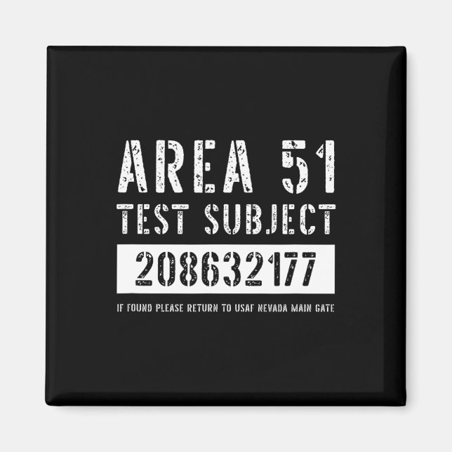 Imã Área 51 Testes Assunto 2177 Hallowee de rapto de A (Frente)