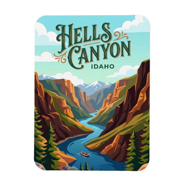 Ímã Área de Recreação Nacional Hells Canyon EUA (Vertical)