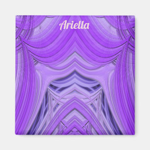 Imã ARIELLA ~ 3D Design Fractal azul roxo