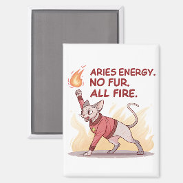 Imã Aries Energy Sphynx Cat No Fur All Fire Art