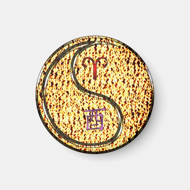 Imã Aries & Fire Rooster (Frente)