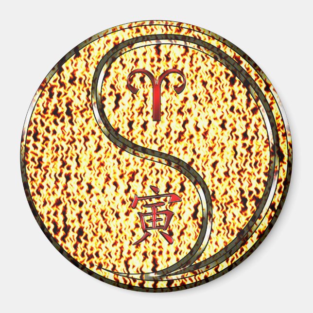 Imã Áries & Fire Tiger (Frente)