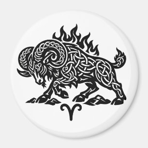 Imã Áries Fogo‑Carneiro – Zodíaco de Tinta Assombrada