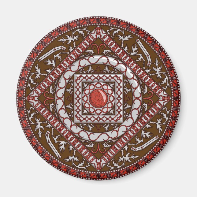 Imã Aries Mandala Magnet (Frente)