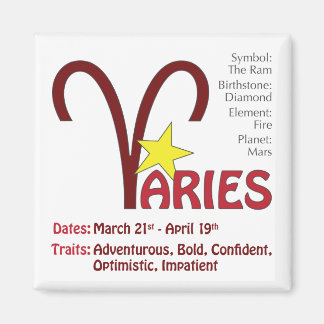 Imã Aries Traits Magnet