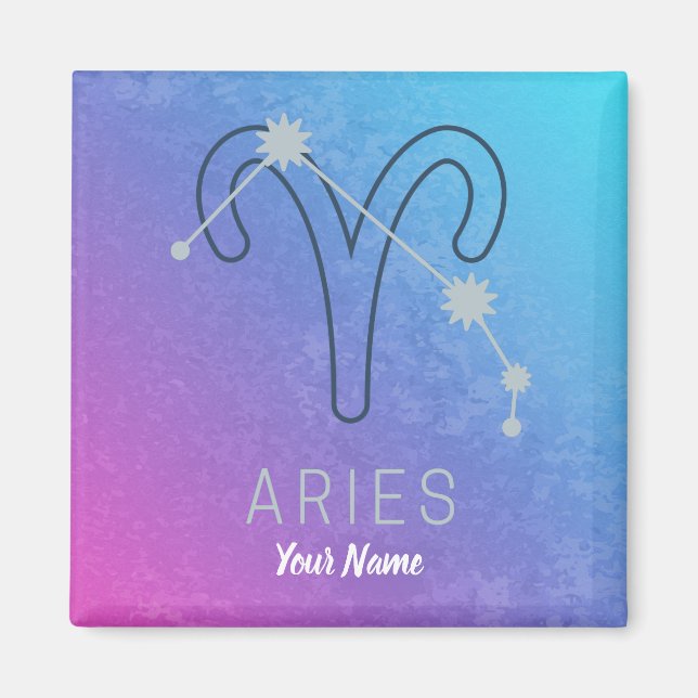 Imã Aries Zodiac - Sinal de Estrela Constelação de Hor (Frente)