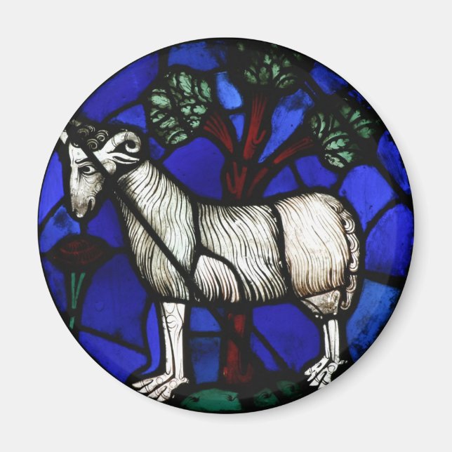 Imã Aries Zodiac StainGlass Notre-Dame de Paris Mag (Frente)