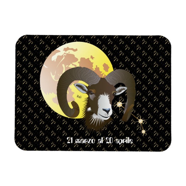 Ímã Ariete 21 marzo al 20 íris - Magneta Premium Flexi (Horizontal)