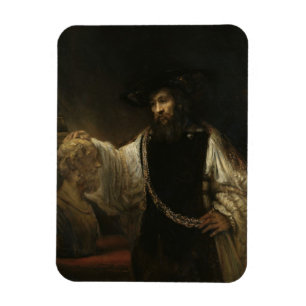 Ímã Aristotle (384-322 BC) com um busto do local