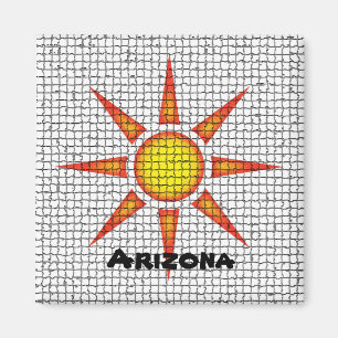 Imã Arizona alaranjada e amarela do mosaico de Sun do