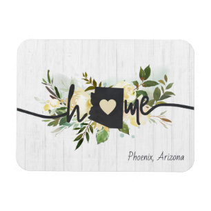 Ímã Arizona Estado Personalizado Sua Cidade Natal Rúst
