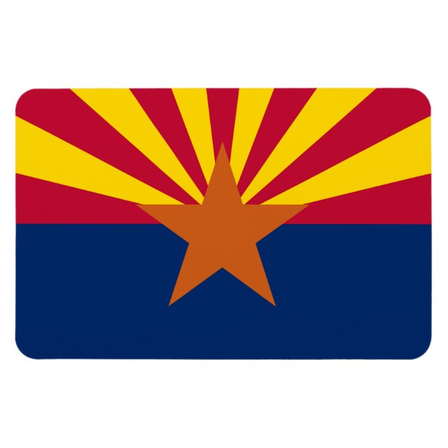 Ímã Arizona Flag, American The Copper State (Horizontal)