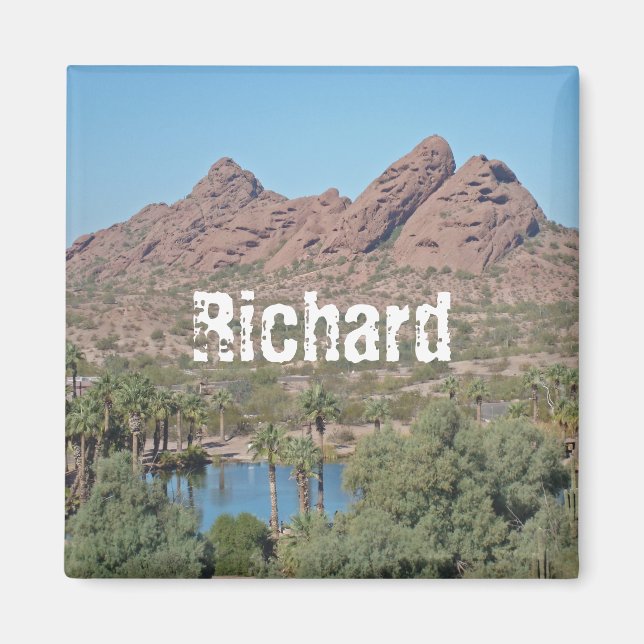 Imã Arizona Papago Park Pascape Adicionar Nome Sudoest (Frente)