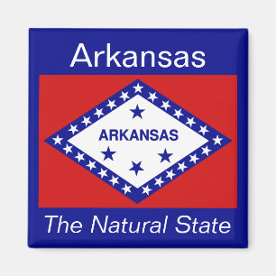 Imã Arkansas Flag Magnet