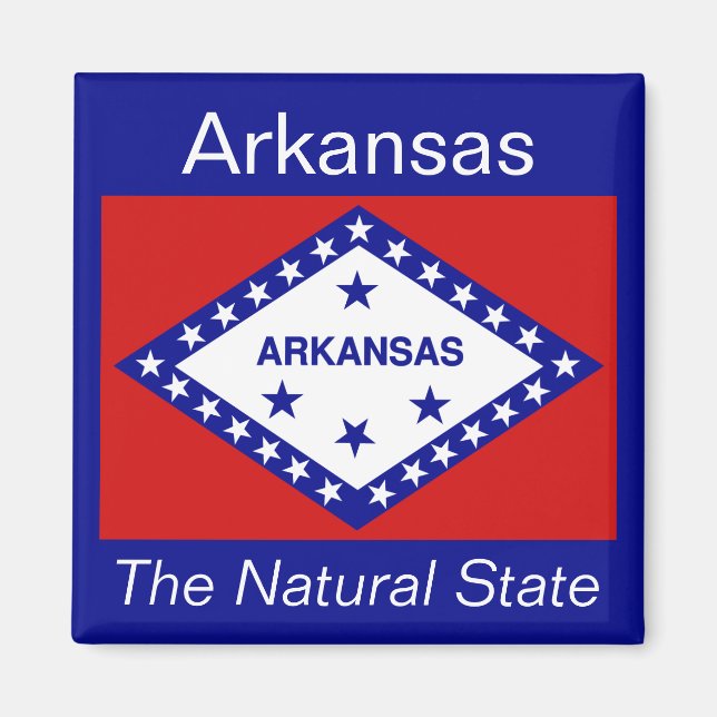 Imã Arkansas Flag Magnet (Frente)