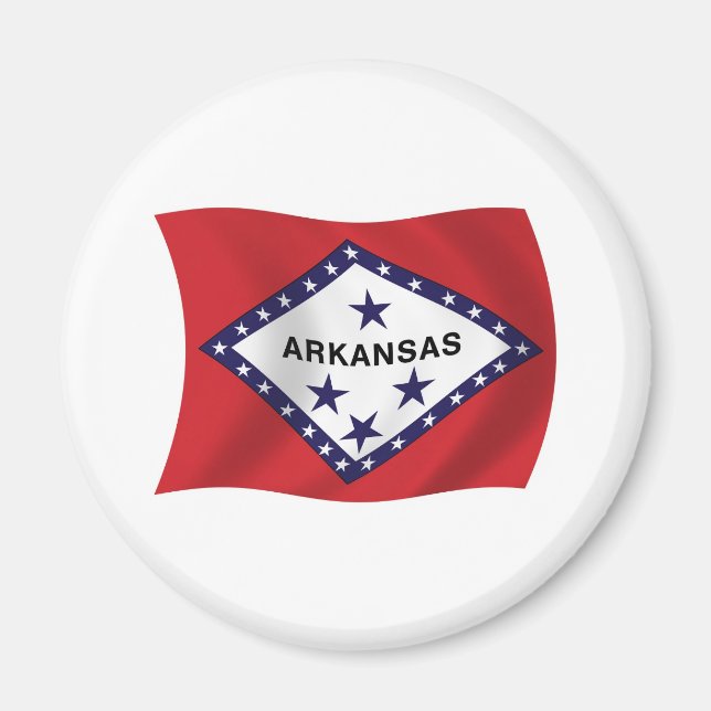 Imã Arkansas Flag Magnet (Frente)