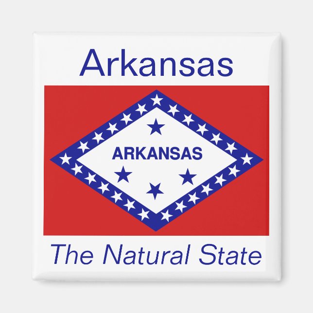 Imã Arkansas Flag Magnet (Frente)