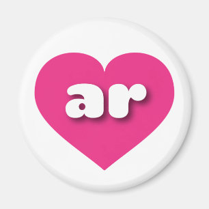 Imã Arkansas Hot Pink Heart - Amor