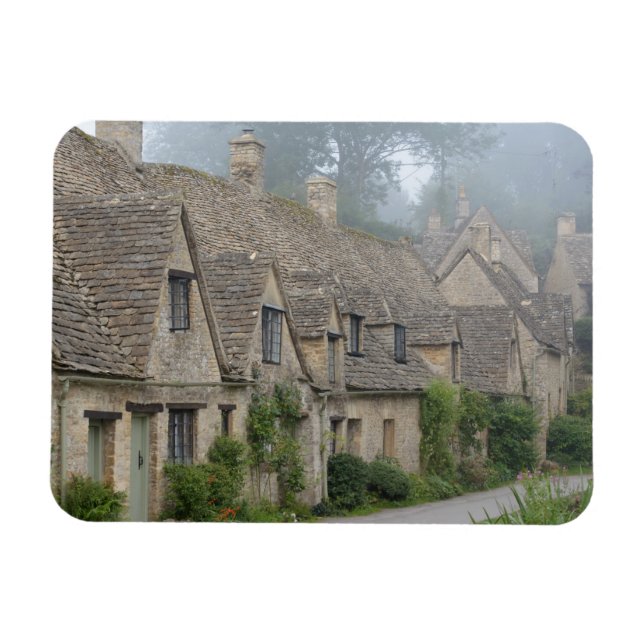 Ímã Arlington Row, imã de fotos retangular de Bibury (Horizontal)