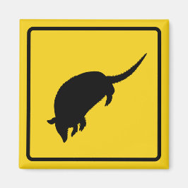 Imã Armadillo Warning Magnet