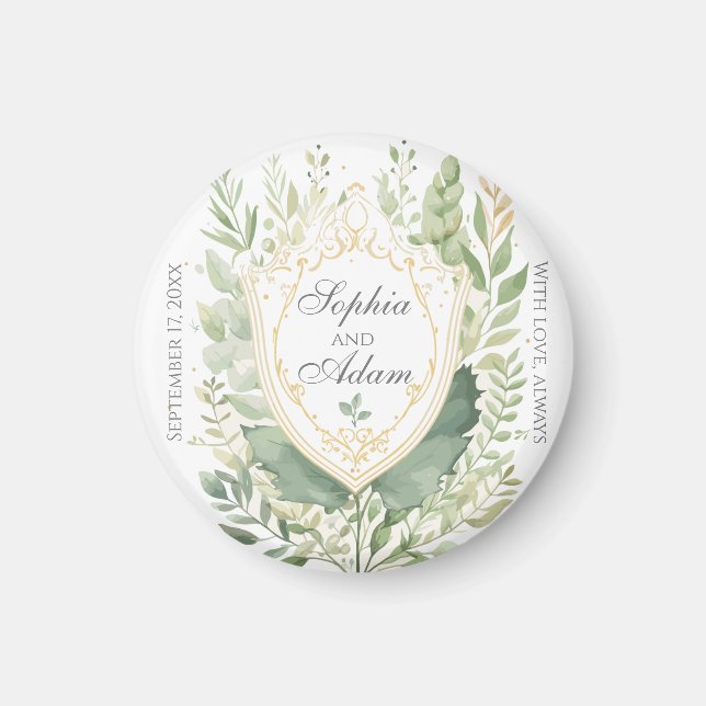 Imã Armamento Rustic Greenery Personaliza Magnet (Frente)