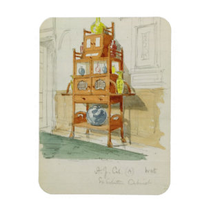 Ímã Armário da exposição, c.1860s-70s (w/c & lápis