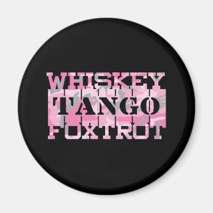 Imã Armário Whiskey Tango Foxtrot Pink Camo
