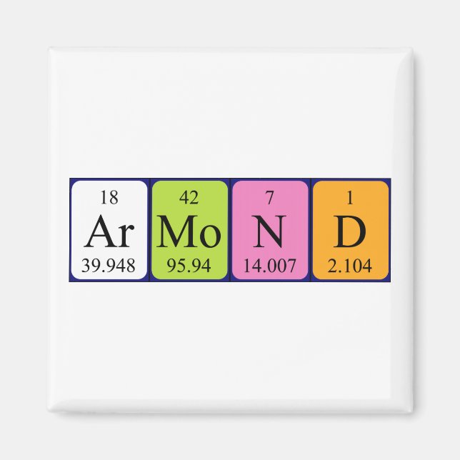 Imã Armond periodic table name magnet (Frente)
