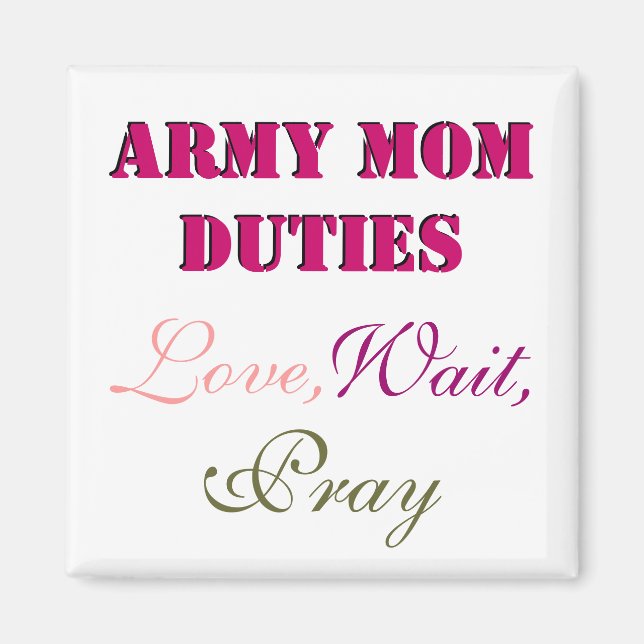 IMÃ ARMY MOM DUTIES MAGNET (Frente)