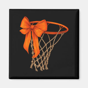 Imã Aro de Basquete Com Laço Cute Estética de Basquete