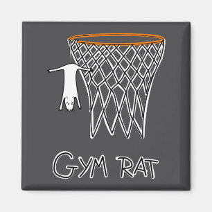 Imã Aro de Basquete Rato de Academia Engraçado