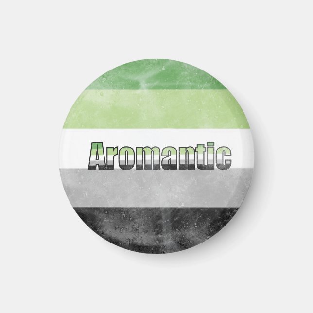 Imã Aromantic pride flag magnet (Frente)