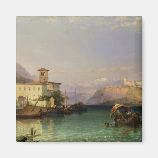 Imã Arona e o Castelo de Angera, Lago Maggiore, 185 (Frente)