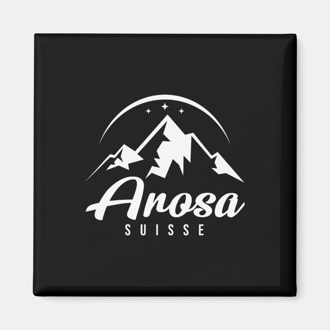 Imã Arosa Suiça Ski Resort Ski Snowboard (Frente)