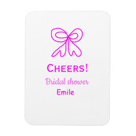 Ímã Arqueiros laço rosa roxo chá de noiva adicionar no