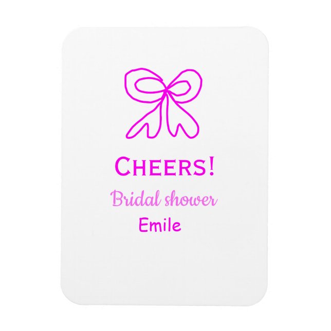 Ímã Arqueiros laço rosa roxo chá de noiva adicionar no (Vertical)