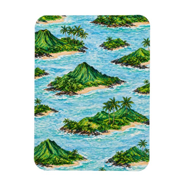 Ímã Arquipélago de Ilhas Tropicais (Vertical)