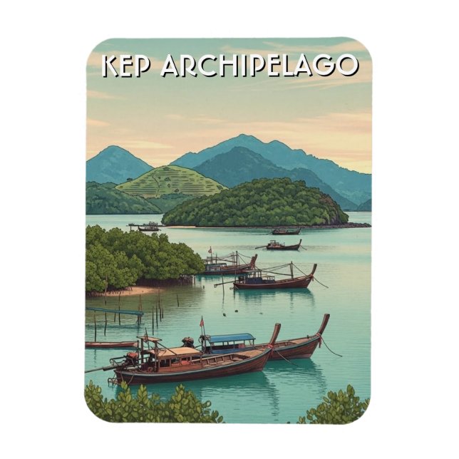 Ímã Arquipélago de Kep Camboja (Vertical)