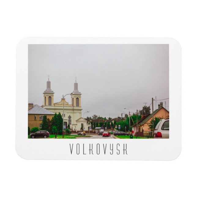 Ímã Arquitetura da Cidade de Volkovysk Vawkavysk (Horizontal)