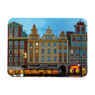 Ímã Arquitetura da praça de mercado Wrocław Polônia