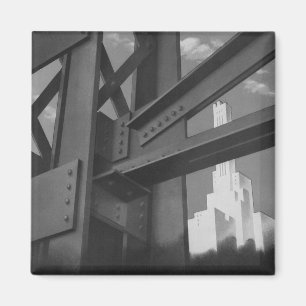 Imã Arquitetura de arranha-céus da Vintage Steel Const