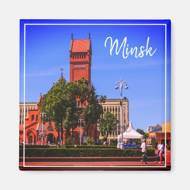 Imã Arquitetura de Minsk da Bielorrússia Magnet (Frente)